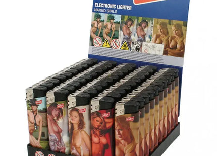 Elektro-Feuerzeug im Retro-Stil, Pin-Up Girls, 8x2cm, 50er Jahre Display TK Gruppe® Grosshandel 