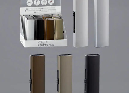 Elektro-Feuerzeuge mit Glühspirale im Display - 4 Stück, 2x8cm TK Gruppe® Grosshandel 