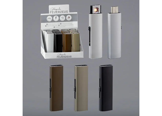 Elektro-Feuerzeuge mit Glühspirale im Display - 4 Stück, 2x8cm TK Gruppe® Grosshandel 