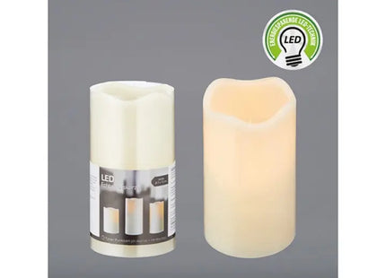 Elfenbein LED-Echtwachskerze, 13cm, mit Flackereffekt - Stilvolle, sichere und langlebige Dekoration TK Gruppe® Grosshandel 