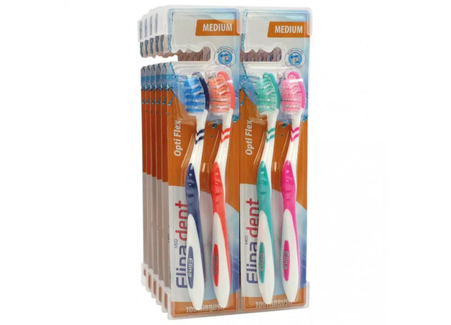 Elina 2 Flexident Zahnbürsten Duo, 18cm - Effektive Mundpflege TK Gruppe® Grosshandel 