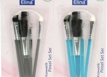 Elina 5-Piece Makeup Brush Kit on Card - Assorted Cosmetic Brushes, Approx. 10cm Length TK Gruppe® Grosshandel 