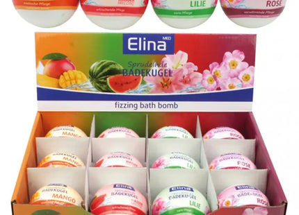 Elina Badebomben, 180g, 4 Verschiedene Düfte im Display-Pack – Entspannendes Badeerlebnis TK Gruppe® Grosshandel 