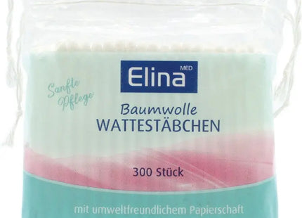 Elina Baumwollstäbchen, 300 Stück, Papierstielen, in Beutel TK Gruppe® Grosshandel 