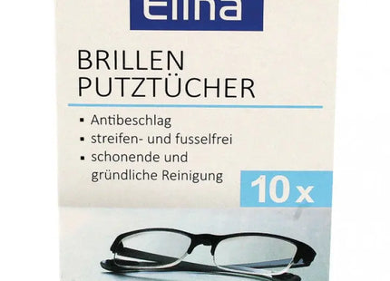 Elina Brillenputztücher, 10 Stück, einzeln verpackt für Unterwegs TK Gruppe® Grosshandel 