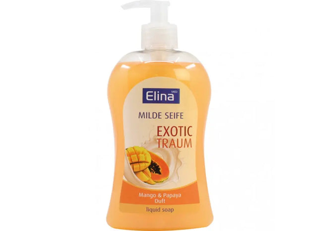 Elina Flüssigseife Mango & Papaya, 500ml – Tropisch Duftender Feuchtigkeitsspender TK Gruppe® Grosshandel 