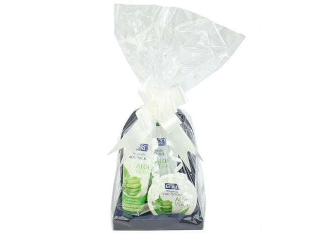 Elina GP Aloe Vera Pflegeset, 3-teilig: Duschgel 250ml & Body Milk, Feuchtigkeitsspendend TK Gruppe® Grosshandel 