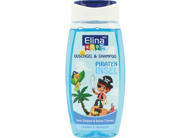 Elina Kinder Duschgel & Shampoo 250ml, Pirateninsel 2in1 TK Gruppe® Grosshandel 