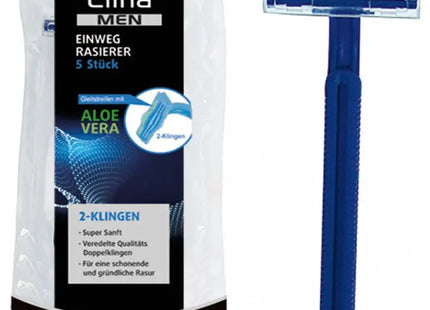 Elina Men's Disposable Razor Set - 5-Pack with Dual Blades TK Gruppe® Grosshandel 