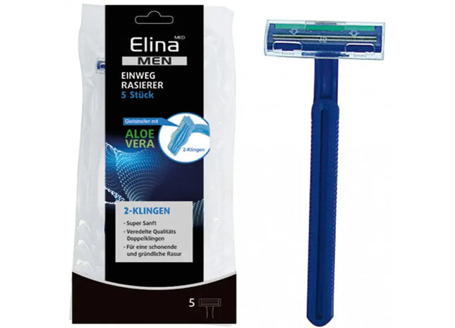 Elina Men's Disposable Razor Set - 5-Pack with Dual Blades TK Gruppe® Grosshandel 