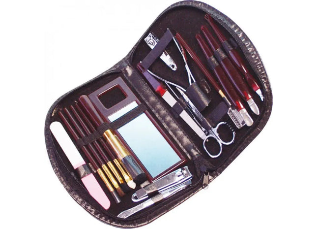 Elina Nagel Maniküre-Set, 18 Teile, schwarzes Etui, 26 cm TK Gruppe® Grosshandel 