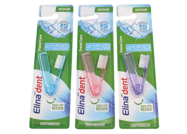 Elina Reisezahnbürste, 14cm, auf Karte - Ideal für Unterwegs TK Gruppe® Grosshandel 