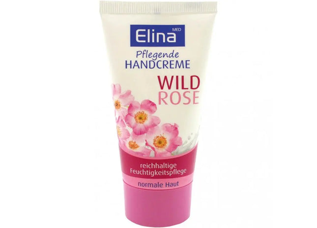 Elina Wild Rose Hand Cream 50ml - Tube Packaging, Nourishing Moisturizer TK Gruppe® Grosshandel 