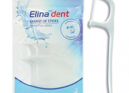 Elina Zahnseidesticks, 25 Stück, 8 cm, in praktischer Reißverschlusstasche TK Gruppe® Grosshandel 