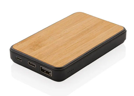 Energie unterwegs: 5.000mAh Powerbank aus RCS recyceltem Kunststoff – umweltfreundlich in Braun TK Gruppe® Grosshandel 