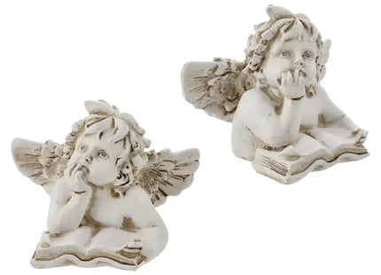 Engel mit Buch, Gelehrte Dekorfigur, Breite ca. 10 cm TK Gruppe® Grosshandel 