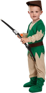 Enkelkind Robin Hood Kostüm, Größe 3 Jahre, Karnevalsverkleidung TK Gruppe® Grosshandel 