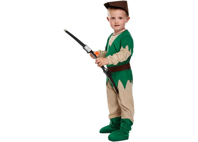 Enkelkind Robin Hood Kostüm, Größe 3 Jahre, Karnevalsverkleidung TK Gruppe® Grosshandel 