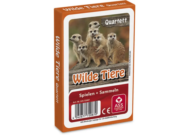Entdecke Wilde Tiere Quartett, 33 Karten in Faltschachtel - Spannendes Lernspiel TK Gruppe® Grosshandel 