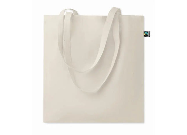 Entdecken Sie die Einkaufstasche Fair Trade OSOLE – beige, nachhaltig und stilvoll TK Gruppe® Grosshandel 