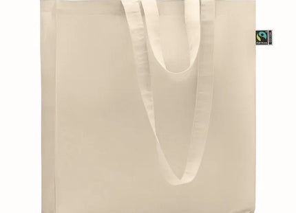 Entdecken Sie die Einkaufstasche Fairtrade OSOLE ++ – beige, stilvoll und umweltfreundlich TK Gruppe® Grosshandel 