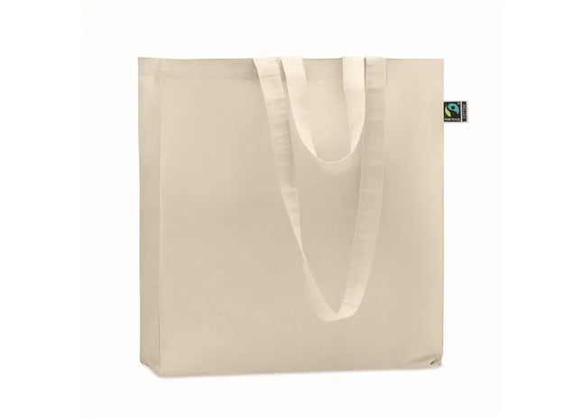 Entdecken Sie die Einkaufstasche Fairtrade OSOLE ++ – beige, stilvoll und umweltfreundlich TK Gruppe® Grosshandel 