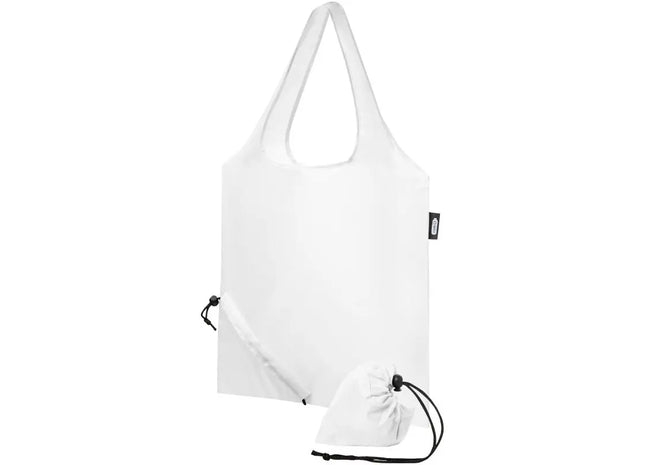 Entdecken Sie die Sabia faltbare RPET Tragetasche 7L – weiß, nachhaltig und platzsparend TK Gruppe® Grosshandel 