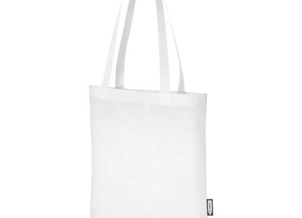 Entdecken Sie die Zeus Non Woven große Tragetasche 6L aus GRS Recyclingmaterial – weiß, umweltfreundlich und geräumig TK Gruppe® Grosshandel 