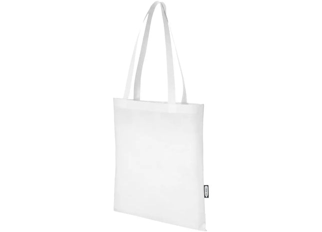 Entdecken Sie die Zeus Non Woven große Tragetasche 6L aus GRS Recyclingmaterial – weiß, umweltfreundlich und geräumig TK Gruppe® Grosshandel 