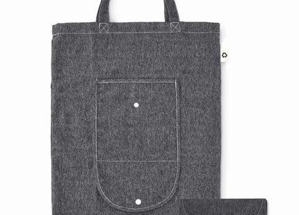 Entdecken Sie die faltbare Einkaufstasche DUOFOLD – schwarz, kompakt und stilvoll TK Gruppe® Grosshandel 