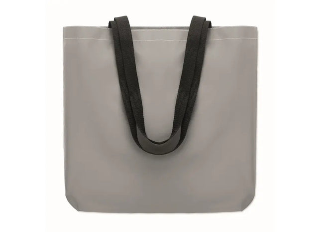 Entdecken Sie die reflektierende Einkaufstasche VISI TOTE – mattsilber, sicher und stilvoll TK Gruppe® Grosshandel 