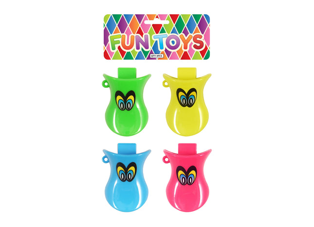 Entenpfeifen, 6,8 cm x 4,9 cm, 5 verschiedene Farben - Lustiges Partygeschenk für Kinder TK Gruppe® Grosshandel 