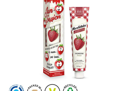 Erdbeer-Fruchtaufstrich Marmetube in personalisierter Werbeverpackung TK Gruppe® Grosshandel 