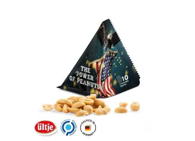 Erdnuss Snack im Tetraeder - Knackiger Genuss in innovativer Verpackung TK Gruppe® Grosshandel 