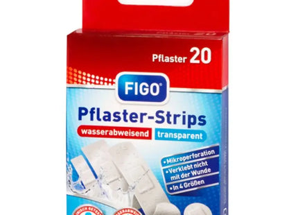 Erstellen Sie einen produktiven Titel für SEO-Listen unter Verwendung von Synonymen, Länge 100 Zeichen Wound dressing strips 20 pieces transp. & water-repellent TK Gruppe® Grosshandel 