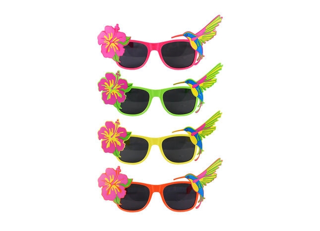 Erwachsene Neon Sonnenbrille - Tropische Gläser, Dunkle Linsen, 4 Farben TK Gruppe® Grosshandel 