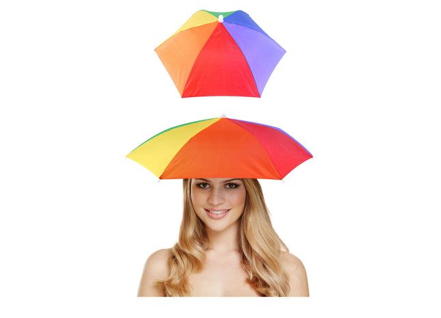 Erwachsene Pride Regenschirmmütze | Bunter LGBT-Regen- und Sonnenschutzhut TK Gruppe® Grosshandel 