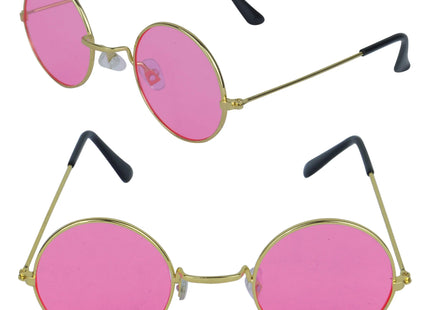 Erwachsene Rosa Gläser Mit Goldrahmen - Elegante Sonnenbrille Für Damen & Herren TK Gruppe® Grosshandel 