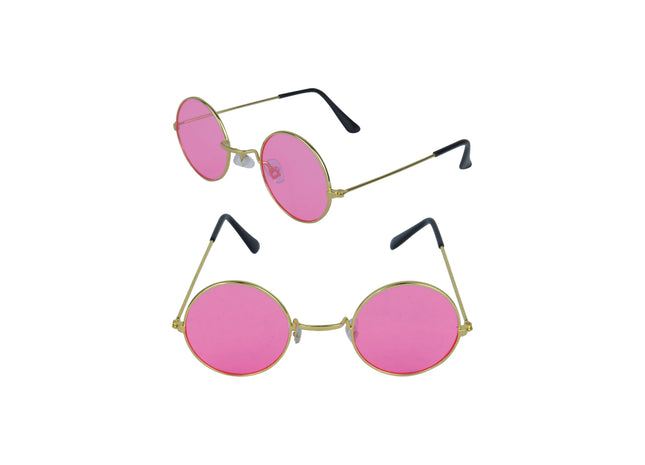 Erwachsene Rosa Gläser Mit Goldrahmen - Elegante Sonnenbrille Für Damen & Herren TK Gruppe® Grosshandel 
