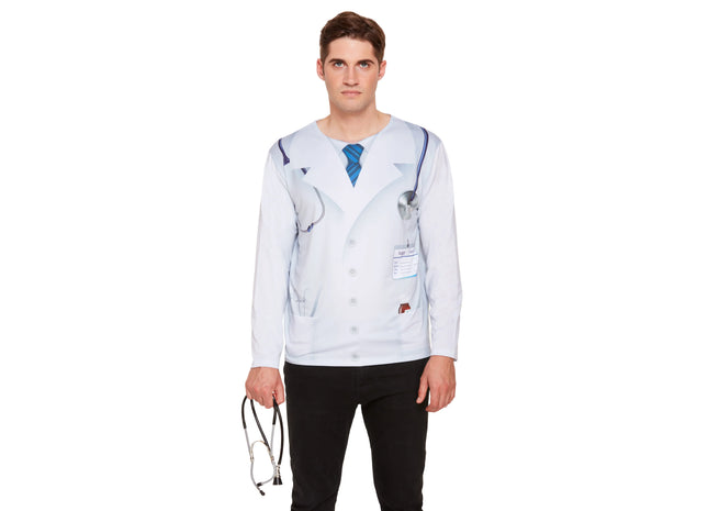 Erwachsenen-Kostüm Arztshirt - Doktor Verkleidung, realistisches Design TK Gruppe® Grosshandel 
