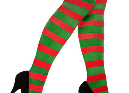 Erwachsenenhose Strumpf Rot & Grün - Karneval & Weihnachtskostüm Zubehör TK Gruppe® Grosshandel 