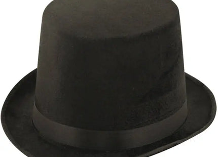 Erwachsener Schwarzer Velours Lincoln Hut - Klassischer Zylinder Für Historisches Kostüm TK Gruppe® Grosshandel 