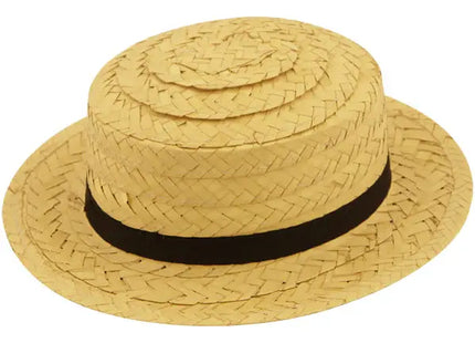 Erwachsener Strohhut Boater - Klassischer Flacher Sonnenhut Für Sommer & Outdoor TK Gruppe® Grosshandel 