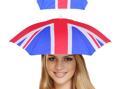 Erwachsener Union Jack Regenschirmhut | Regen- und Sonnenschutzhut mit britischer Flagge TK Gruppe® Grosshandel 