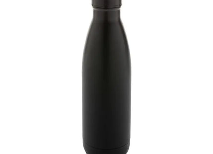 Eureka Einwandige Edelstahlflasche, RCS Recycelt, 500ml - Tiefschwarz TK Gruppe® Grosshandel 