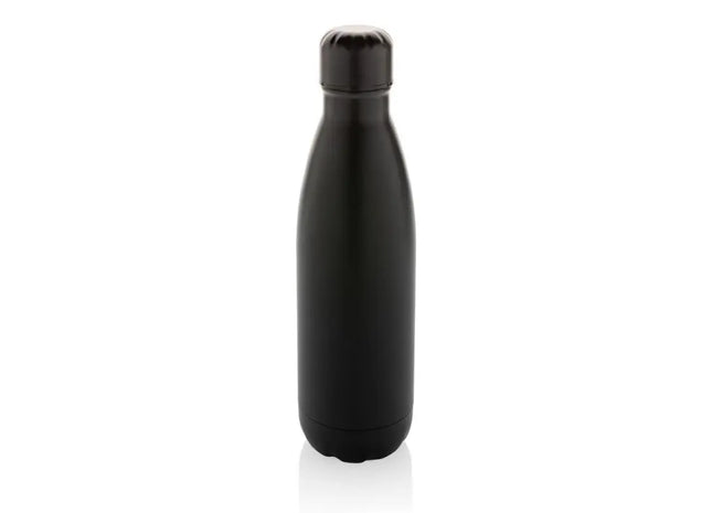 Eureka Einwandige Edelstahlflasche, RCS Recycelt, 500ml - Tiefschwarz TK Gruppe® Grosshandel 