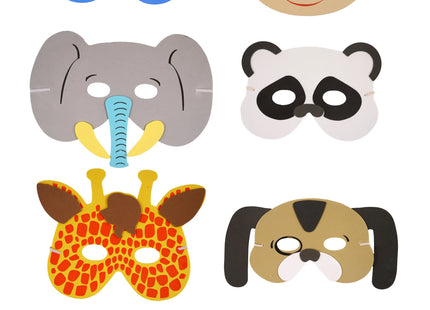 Eva Tiermasken-Set 8-teilig – Vielfältige Tiergesichter für Kinder, Partys & Veranstaltungen TK Gruppe® Grosshandel 