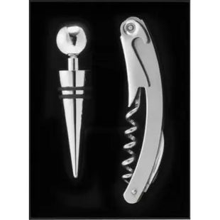 Eve Silbernes Weinset - Elegant und Modern, Ideales Geschenk für Weinliebhaber TK Gruppe® Grosshandel 