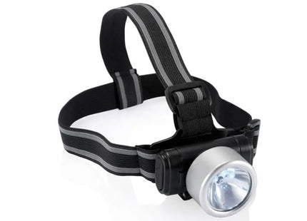 Everest Kopflampe in Silber-Schwarz – Für Outdoor-Abenteuer TK Gruppe® Grosshandel 