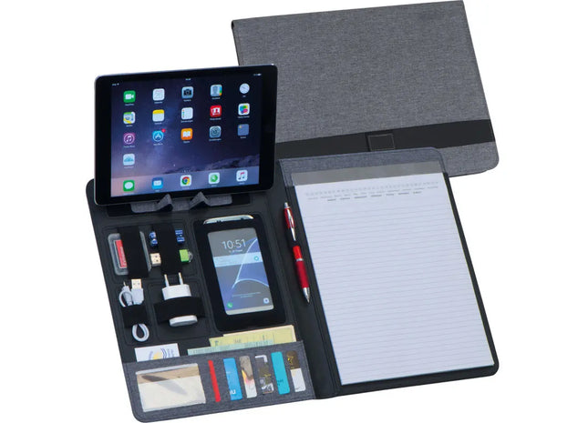 Exklusive A4 Schreibmappe Mondeville – silbergrau TK Gruppe® Grosshandel 